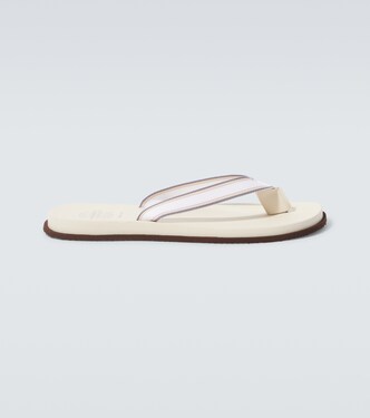 Leather thong sandals  | Brunello Cucinelli