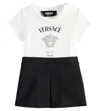 Baby - Abito Medusa Milano in jersey di cotone | Versace Kids