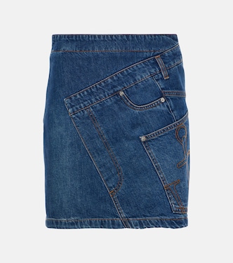 Twisted denim miniskirt | JW Anderson