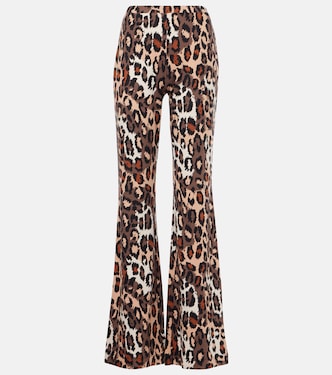 Brooklyn leopard-print flared pants | Diane von Furstenberg