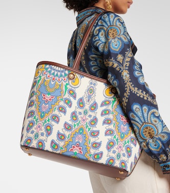 Tote Essential Large aus Canvas mit Leder | Etro