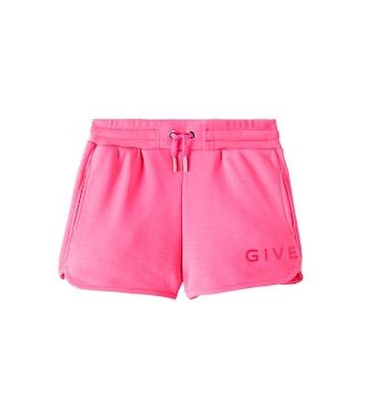 Shorts in misto cotone con logo | Givenchy Kids