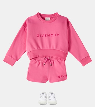 Shorts en mezcla de algodón con logo | Givenchy Kids