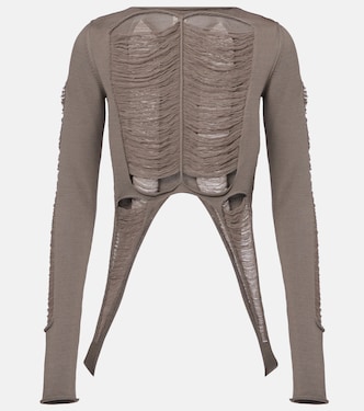 Distressed wool top | Rick Owens