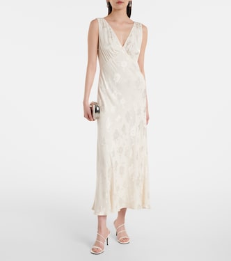 Robe midi Sandrine en jacquard à fleurs | Rixo