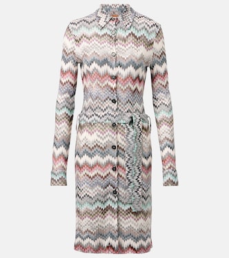 Hemdblusenkleid aus Häkelstrick | Missoni
