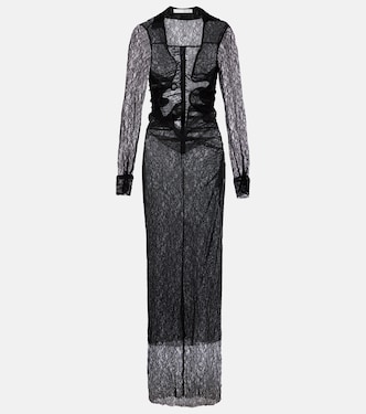 Robe longue Venus en dentelle transparente | Christopher Esber