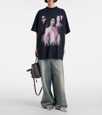 T-shirt oversize Kim K in cotone | Balenciaga