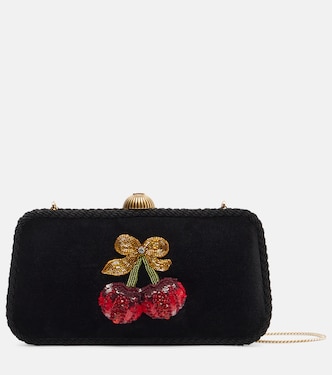 Carry Secrets Mini embellished velvet clutch | Valentino Garavani