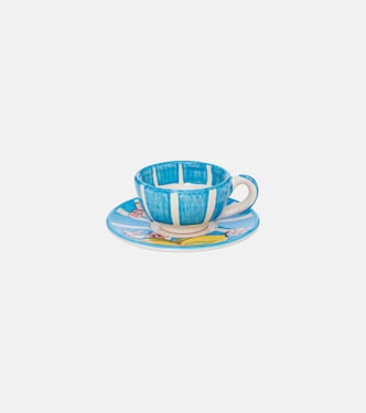 Taormina ceramic teacup and saucer set | Dolce&Gabbana Casa