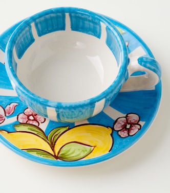 Taormina ceramic teacup and saucer set | Dolce&Gabbana Casa