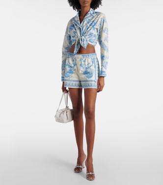 Shorts Underwater Barocco de popelín de algodón | Versace