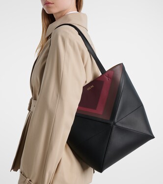 Puzzle Fold Square Medium leather tote bag | Loewe