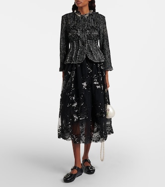 亮片中长半身裙 | Simone Rocha