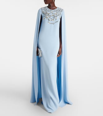 Verzierte Robe aus einem Seidengemisch | Oscar de la Renta