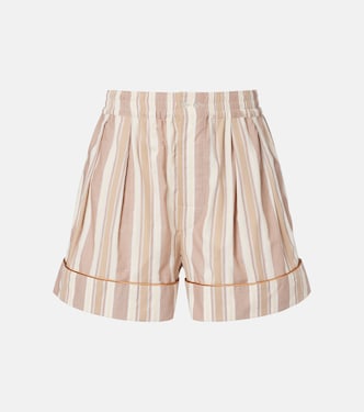 Striped cotton shorts | Saint Laurent
