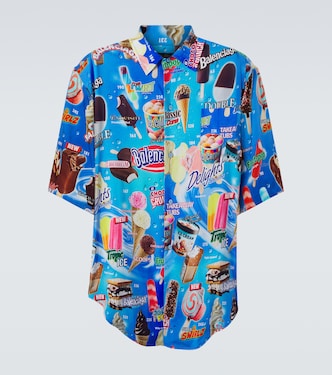 Printed satin shirt | Balenciaga