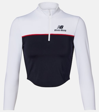 x New Balance jersey crop top | Miu Miu