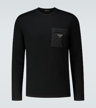 Wollpullover mit Logo-Detail | Prada