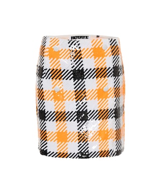 London sequined houndstooth miniskirt | Rotate