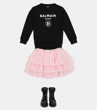Sudadera de algodón con logo | Balmain Kids