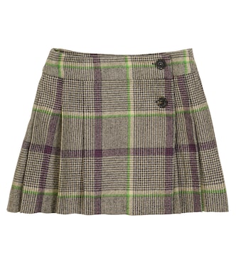 Talissa checked wool skirt | Bonpoint