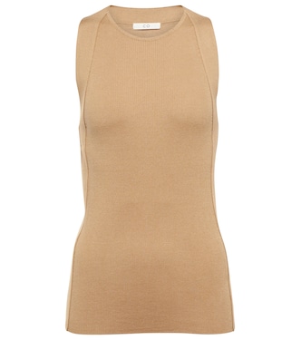 Rib-knitted silk tank top | CO