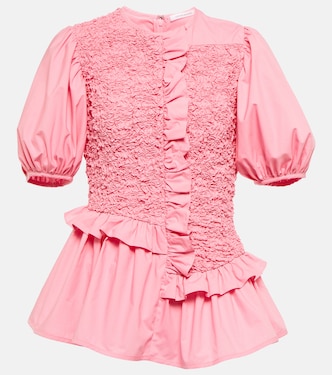Carrie ruffle-trimmed poplin top | Cecilie Bahnsen