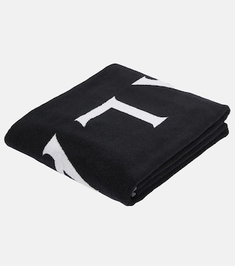 Logo jacquard cotton beach towel | Alaïa
