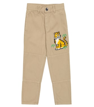 Wide-leg cotton twill pants | Kenzo Kids