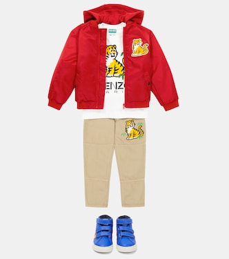 Wide-leg cotton twill pants | Kenzo Kids
