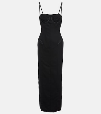 Corset wool and silk maxi dress | Thom Browne
