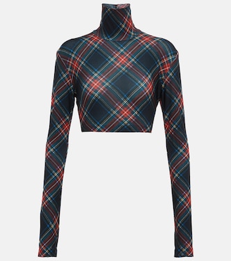 Checked jersey top | Norma Kamali
