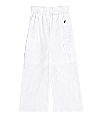 Broderie anglaise cotton pants | Monnalisa