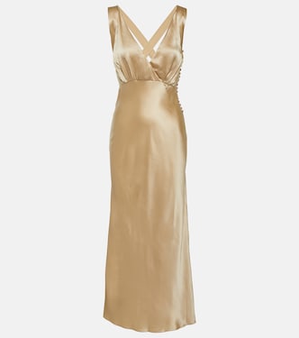 Abito midi Milo in charmeuse di seta | Khaite