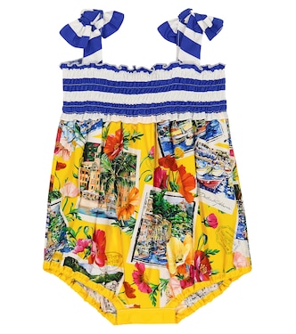 Baby - Playsuit Portofino in popeline | Dolce&Gabbana Kids