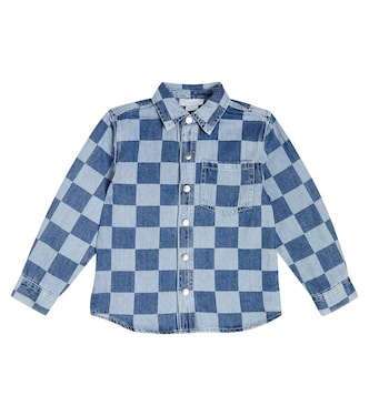 Camisa en denim a cuadros | Stella McCartney Kids