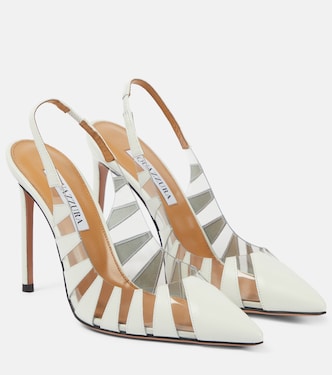 Salones destalonados Hot Rumor 105 de piel y PVC | Aquazzura