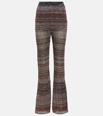 Pantalones flared en Lurex® con zigzag | Missoni