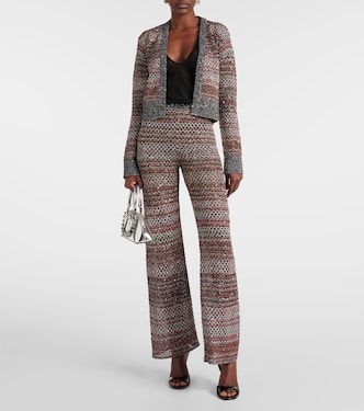 Pantalones flared en Lurex® con zigzag | Missoni