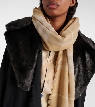 Burberry Check wool scarf | Burberry