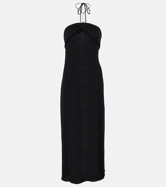 Vestido midi adornado con cuello halter | Magda Butrym