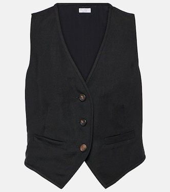 Gilet in misto lino | Brunello Cucinelli