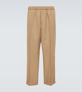 Pantalones tapered de gabardina de lana | Jil Sander