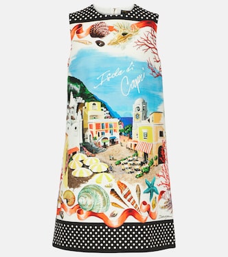Miniabito Capri in cotone con stampa | Dolce&Gabbana