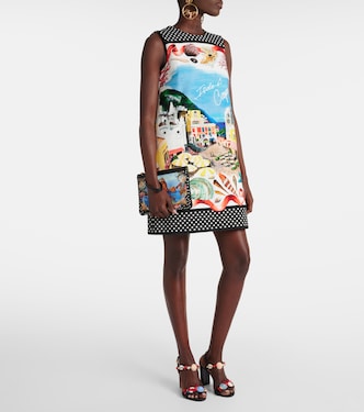 Miniabito Capri in cotone con stampa | Dolce&Gabbana