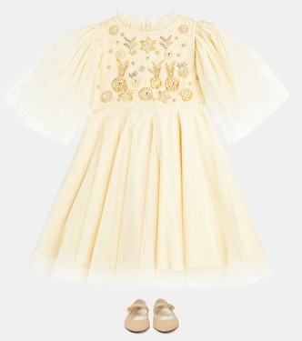 Gilded Floral embellished tulle dress | Tutu Du Monde