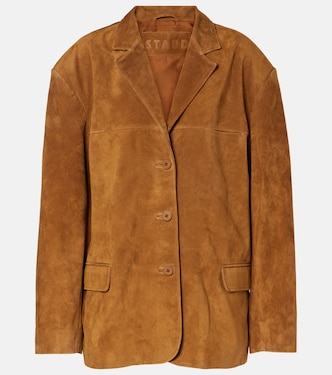 Corrine single-breasted suede jacket | Staud