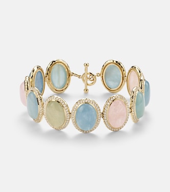 Armband Front Street aus 18kt Gelbgold mit Diamanten und Beryl | Octavia Elizabeth
