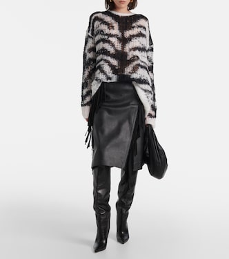 Zebra-print wool-blend sweater | Stella McCartney